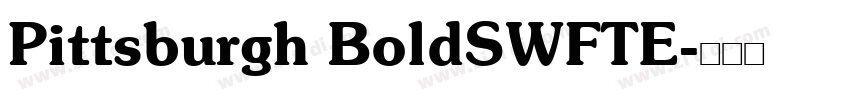 Pittsburgh BoldSWFTE字体转换